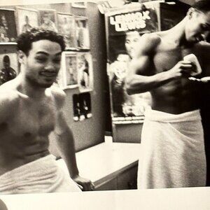 Photograph Silver Gelatin Print Janine Gordon Signed 20x24" B/W Boxing Gleasons